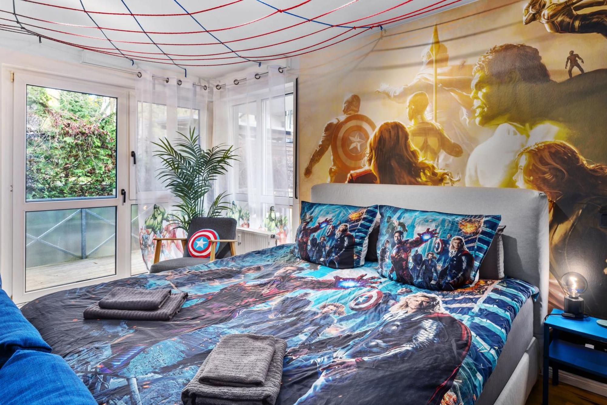Edler Wohnraum Disney Marvel Studio Mit Balkon, Boxspringbett, Kaffeevollautomat, Lift & Parkplatz Хемніц Екстер'єр фото